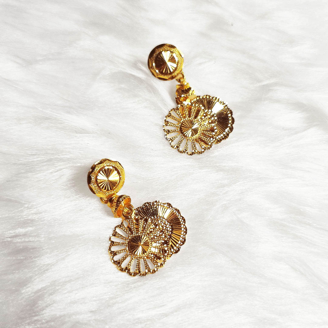 Duet gold earrings