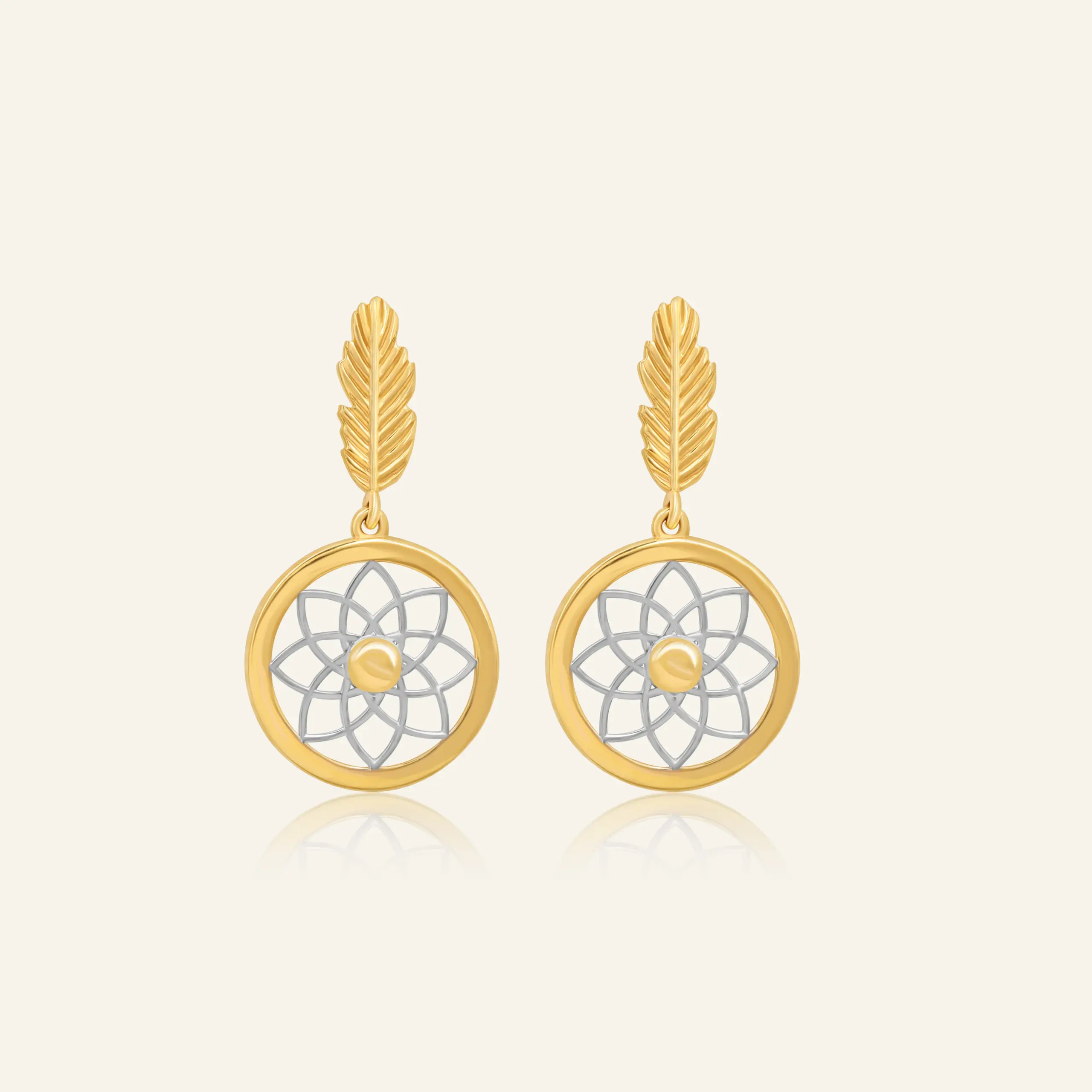 Dreamcatcher 14K Gold Earrings