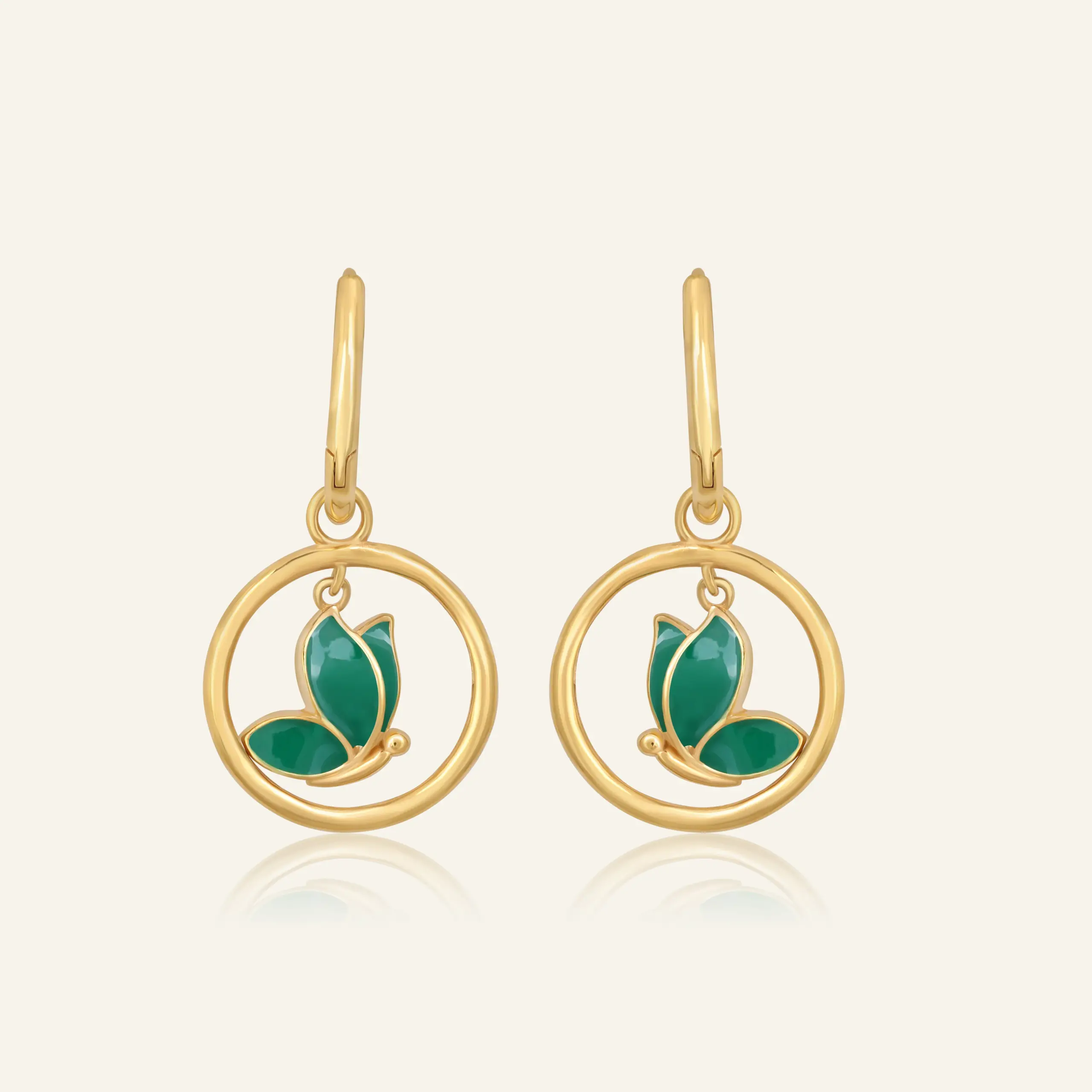 Austria 14K Butterfly Earrings
